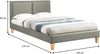 CARO-Möbel Polsterbett CELINE, Polsterbett Doppelbett 120 x 200 cm inkl. Lattenrost Lederimitat schwa Bild 3