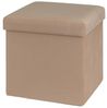 Faltbarer Sitzsack aus MDF und Stoff in Taupe Bild 1