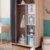 Kleiderschrank Doros Sonoma 100 x 168 cm offen, mit Rollen Vicco Bild 5