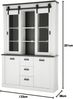 Lomadox Buffet SHELTON-61 Pinie weiß Nb. mit anthrazit 133/201/38 cm Bild 2