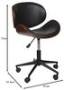 Home Deco Factory HD6601 Reno Stuhl auf Rollen, Möbel, Bürostuhl, komfortabel, Metall/Eisen, Schwarz, 51 x 51,5 x 77 cm Bild 3