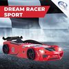 Coemo Autobett DREAM RACER (Spielbett mit Spoiler), Rot Kinderbett 90x200 Sportsitz Rückenpolster, Lattenrost LED-Licht Bild 3