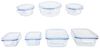 axentia Frischhaltedosen-Set, 7tlg, Glas, mit Deckel, Transparent Bild 5