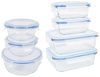 axentia Frischhaltedosen-Set, 7tlg, Glas, mit Deckel, Transparent Bild 2