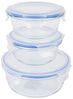axentia Frischhaltedosen-Set, 7tlg, Glas, mit Deckel, Transparent Bild 4