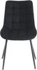 Vente-unique - OLLUA Stuhl SamtStoff Schwarz - B 60 cm x H 87 cm x L 49,5 cm Bild 4