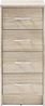 Stella Trading Kommode mit Schubladen, Eiche Sonoma Nachbildung, BxHxT 38 x 86 x 35 cm Bild 1
