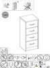 Stella Trading Kommode mit Schubladen, Eiche Sonoma Nachbildung, BxHxT 38 x 86 x 35 cm Bild 4