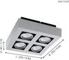 Eglo 91355 Aufbauleuchte LED LOKE 1 alu-gebürstet, chrom, schwarz, GU10 max. 4X5W Bild 3