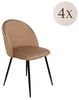 Dmora Stuhl Stinson Beige 4er-Set, Belastung bis 120 kg Bild 3