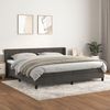 vidaXL Boxspringbett mit Matratze Dunkelgrau 200x200 cm Samt, Härtegrad: H2 [3131100] Bild 2