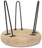 Spetebo Blumenhocker Holz Pflanzenständer natur mit 3 Beinen - 32 cm (Anzahl, 1 St, Stück), massive Holzplatte mit Metall Gestell Bild 5