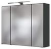 3D Spiegelschrank 60 cm in Graphitgrau LOUROSA-03 inkl. LED-Aufbauleuchte, B/H/T: ca. 60/66/20 cm Bild 5