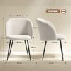 HOMCOM Esszimmerstuhl mit ergonomischer Rückenlehne, Lammwoll-Optik, Stahlbeine (2er Set Esszimmerstühle, 2 St), Stühle für Esstisch Esszimmer, Cremeweiß Bild 3