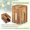 Amagohome Blumenhocker Blumensäule Blumen Hocker Beistelltisch quadratisch 28x45x28cm Sitzhoc Bild 4
