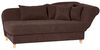 Selma Recamiere mit Armteil rechts klappbar Veloursstoff Braun Buche Natur Bild 2