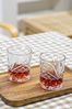 ECHTWERK Whiskyglas Tumbler Set ca. 330ml, 4-tlg, Glas, mit Schliffoptik und Reliefstruktur Bild 4