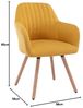 Vente-unique - ELEANA Stuhl Stoff Gelb - B 58 cm x H 85 cm x L 56 cm Bild 3