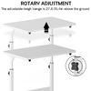 sogesfurniture höhenverstellbarer mobiler Sofa-Beistelltisch mit Tablet-Schlitz, rollbarer Laptop-Ständer, Schreibtischwagen, tragbarer Steh-Laptoptisch, Weiß, 60 cm, BHUS-05#3-60WT Bild 5