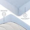 Blumtal® Basics Jersey Spannbettlaken 180x200 cm -Oeko-TEX Zertifiziert, 100% Baumwolle Bettlaken, bis 20cm Matratzenhöhe, Hellblau Bild 4