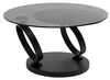 Kare Design Couchtisch Beverly Smoke, Schwarz, Beistelltisch, Glas Tischplatte, Stahlgestell, Drehbar, Wohnzimmer, 42 x 132 x 80 cm Bild 3
