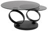 Kare Design Couchtisch Beverly Smoke, Schwarz, Beistelltisch, Glas Tischplatte, Stahlgestell, Drehbar, Wohnzimmer, 42 x 132 x 80 cm Bild 4