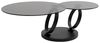 Kare Design Couchtisch Beverly Smoke, Schwarz, Beistelltisch, Glas Tischplatte, Stahlgestell, Drehbar, Wohnzimmer, 42 x 132 x 80 cm Bild 5