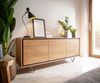 Sideboard Stonegrace 175 cm Akazie Natur 2 Türen 3 Schubladen Steinfurnier V-Fuß Bild 2