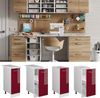 Unterschrank R-Line Bordeaux Hochglanz 30 cm mit Tür, ohne Arbeitsplatte Vicco Bild 3