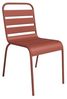 Vente-unique - MIRMANDE Gartenessgruppe Metall Rot - B 59 cm x H 79 cm x L 47,5 cm Bild 5