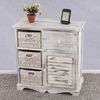 Kommode Schrank mit 3 Körben 63x60x30cm, Shabby-Look, Vintage ~ weiß Bild 2