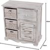Kommode Schrank mit 3 Körben 63x60x30cm, Shabby-Look, Vintage ~ weiß Bild 3