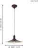 Eglo 49456 Hängeleuchte STOCKBURY Stahl antik-braun, beige E27 1X60W H:110cm Ø36cm dimmbar Bild 5