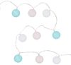 Lights4fun LED-Lichterkette 20er LED Cotton Ball Lichterkette Batterie pastell Bild 4