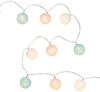 Lights4fun LED-Lichterkette 20er LED Cotton Ball Lichterkette Batterie pastell Bild 3