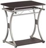 BAKAJI Schreibtisch mit ausziehbarem Tastaturständer und Ablage für den Arbeitsplatz, Computer, aus Metall und MDF-Holz, Einrichtung, Zuhause, Büro, Kinderzimmer, modernes Design, kompakt, Farbe Braun Bild 5