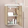 Baikal Badezimmermöbel, Aufbewahrung für Badezimmer oder jeden Raum, Melamin, 16 mm, Beistellschrank, ideal für Toiletten oder kleine Badezimmer, Natur, 40 cm Bild 5