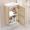 Baikal Badezimmermöbel, Aufbewahrung für Badezimmer oder jeden Raum, Melamin, 16 mm, Beistellschrank, ideal für Toiletten oder kleine Badezimmer, Natur, 40 cm Bild 4
