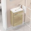 Baikal Badezimmermöbel, Aufbewahrung für Badezimmer oder jeden Raum, Melamin, 16 mm, Beistellschrank, ideal für Toiletten oder kleine Badezimmer, Natur, 40 cm Bild 3