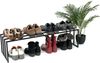 DanDiBo Schuhregal Metall Schwarz 1 Ebene 96551 Schuhablage Schuhständer Modern Stabil Massiv Schuhschrank Ablage Bild 5
