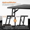 Sweetcrispy Couchtisch Höhenverstellbar, Tisch Wohnzimmertisch, offener und versteckter Stauraum Couchtisch, Sofatisch Beistelltisch, 100x50 cm Sofatisch aus Holz für Wohnzimmer, Schwarz Bild 4