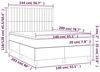 vidaXL Boxspringbett mit Matratze Creme 140x200 cm Stoff, Härtegrad: H2 [3142502] Bild 3