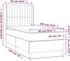 vidaXL Boxspringbett mit Matratze Blau 90x190 cm Stoff 3131559 Bild 3