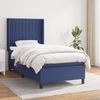 vidaXL Boxspringbett mit Matratze Blau 90x190 cm Stoff 3131559 Bild 2