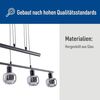 näve Pendelleuchte Fumoso, ohne Leuchtmittel, Leuchtmittel wechselbar, 4er Pendelbalkenleuchte,excl. 4x E14 max. 40 W,Glas: dunkel getönt Bild 4