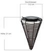 Arnusa LED Solarleuchte Hängelampen 2er Set LED Außenleuchte Solarlampen hängend kabellos, Kerzeneffekt, LED fest integriert, warmweiß, Rattan-Optik für Garten, Balkon & Terrasse Bild 3
