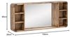Badspiegel massivum Dingle 130x60 cm natur Holzspiegel Wandspiegel Spiegel-mit-Regal rechteckig Pinie recycelt Badezimmer Bild 3