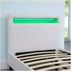 CARO-Möbel Polsterbett Mandalay mit LED Beleuchtung Einzelbett Lederbett 90x200 cm mit Lattenrahmen, Lederimitat in weiß Bild 5
