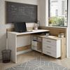 Lookway Eckschreibtisch ECKE – geräumig, stabil und stilvoll in Artisan-Eiche, 130x110x82x57 cm Bild 2