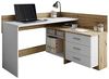 Lookway Eckschreibtisch ECKE – geräumig, stabil und stilvoll in Artisan-Eiche, 130x110x82x57 cm Bild 1